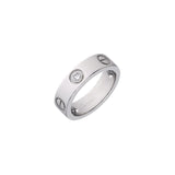CARTIER カルティエ ラブリング ハーフダイヤ #50 10号 レディース K18ホワイトゴールド WG リング・指輪 Aランク 中古 銀蔵