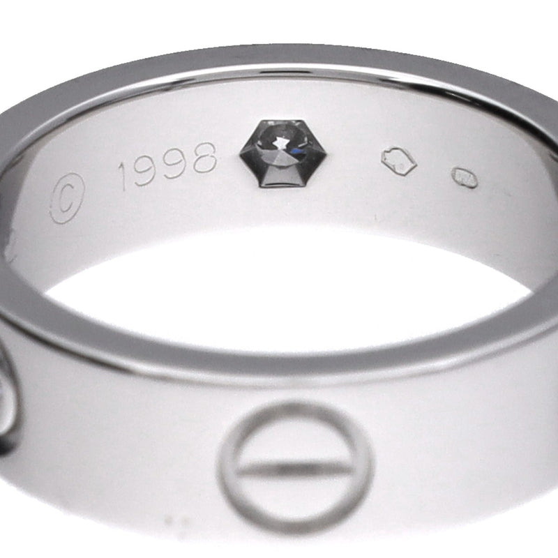 CARTIER カルティエ ラブリング ハーフダイヤ #50 10号 レディース K18ホワイトゴールド WG リング・指輪 Aランク 中古 銀蔵