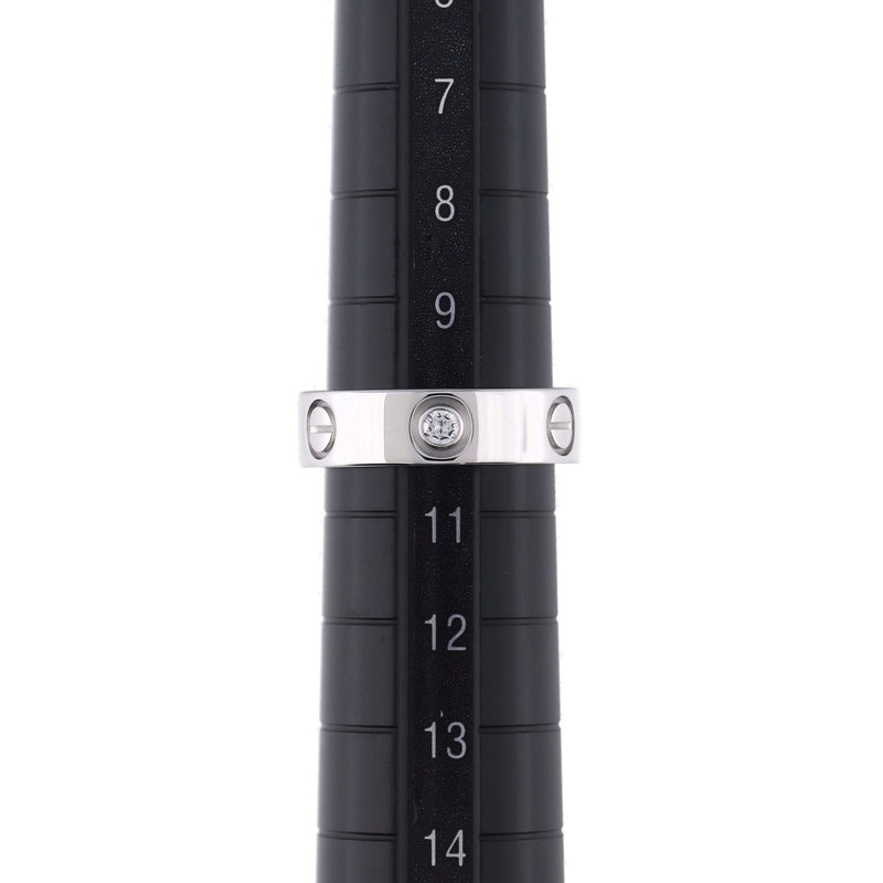 CARTIER カルティエ ラブリング ハーフダイヤ #50 10号 レディース K18ホワイトゴールド WG リング・指輪 Aランク 中古 銀蔵