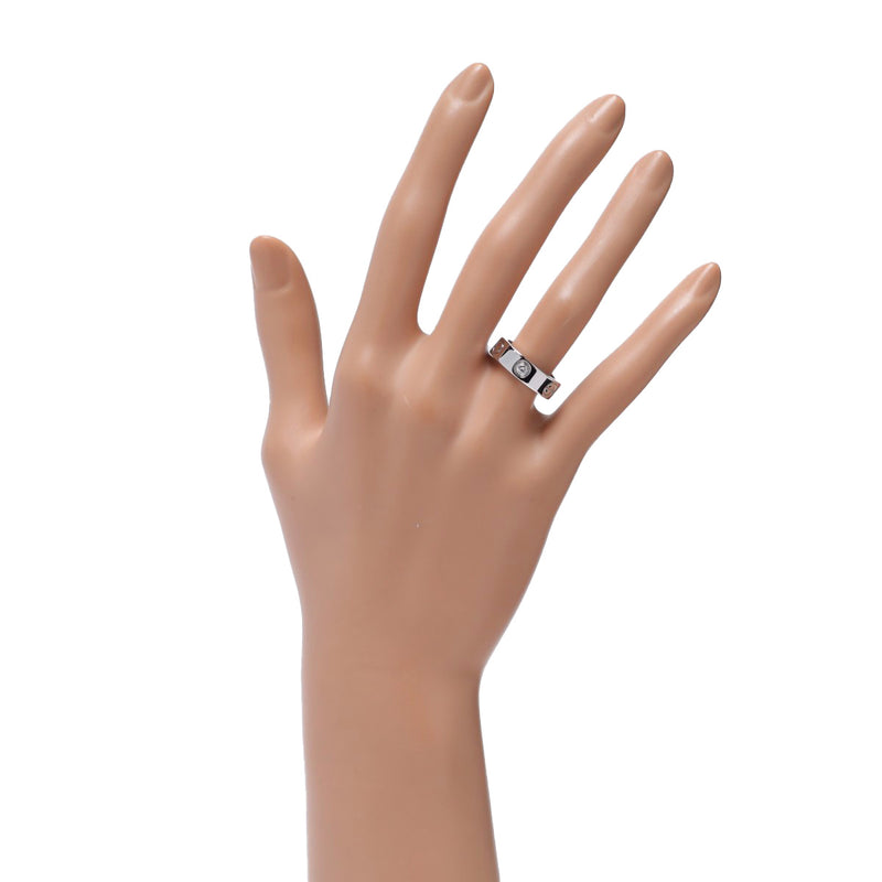 CARTIER カルティエ ラブリング ハーフダイヤ #50 10号 レディース K18ホワイトゴールド WG リング・指輪 Aランク 中古 銀蔵