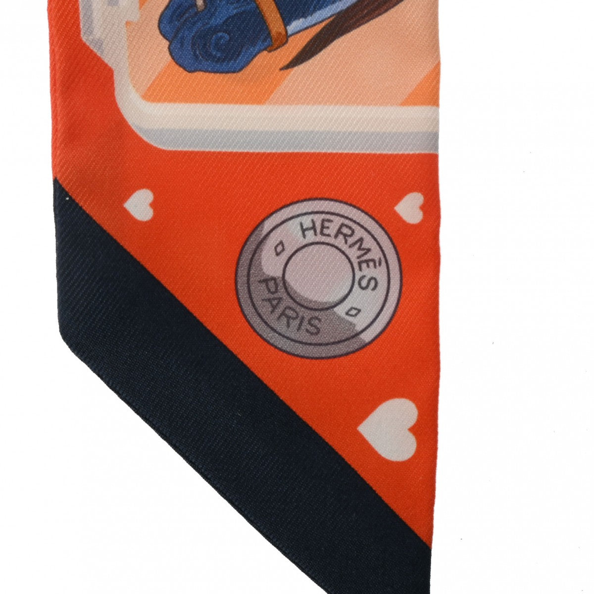 エルメスツイリー HERMES STORY オレンジ/ブルー/ローズ レディース