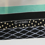 HERMES エルメス ツイリー Grand Theatre Nouveau ノワール/ブルー/ヴェール 063761S レディース シルク100％ スカーフ 未使用 銀蔵