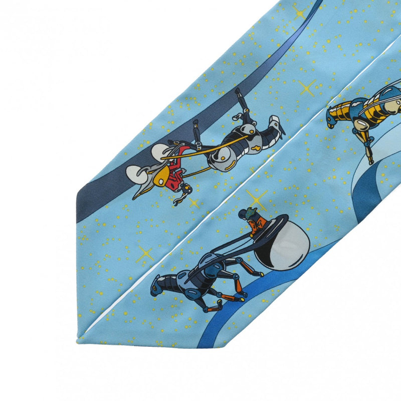 HERMES エルメス ツイリー Space Derdy ブルー/ジョーヌ/ルージュ 063573S レディース シルク100％ スカーフ 未使用 銀蔵