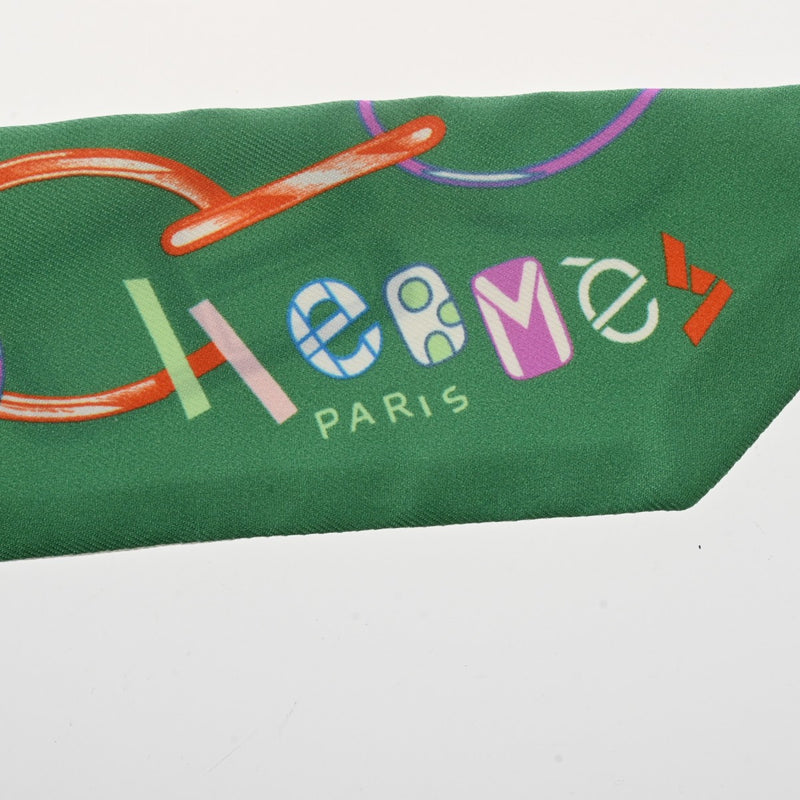 HERMES エルメス ツイリー Do Re Boucles ヴェール/ブラン/マルチカラー 063951S レディース シルク100％ スカーフ 未使用 銀蔵