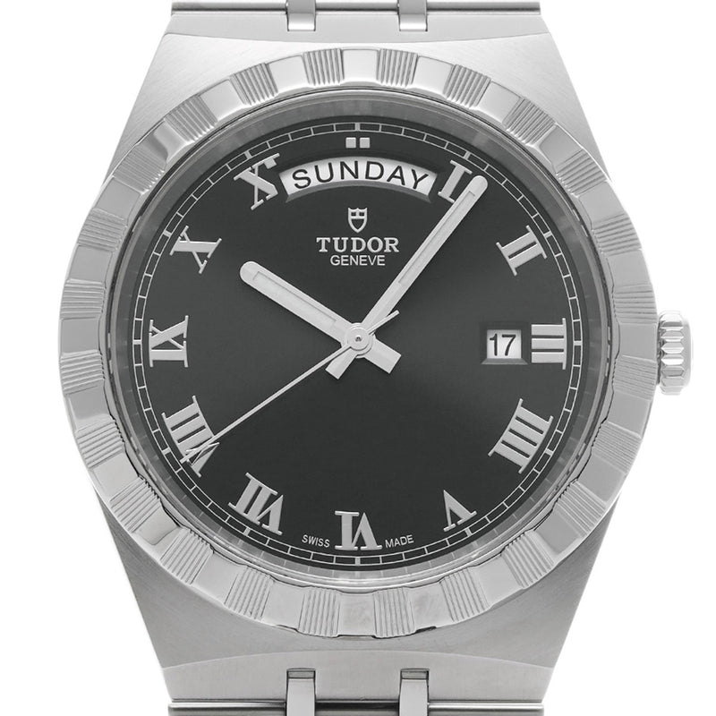 TUDOR チュードル ロイヤルデイデイト 28600 メンズ SS 腕時計 自動巻き 黒文字盤 Aランク 中古 銀蔵