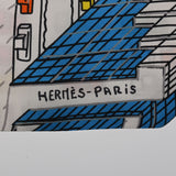 HERMES エルメス ツイリー PANTIN CITY ブラン/ヴェール 063969S レディース シルク100％ スカーフ 未使用 銀蔵