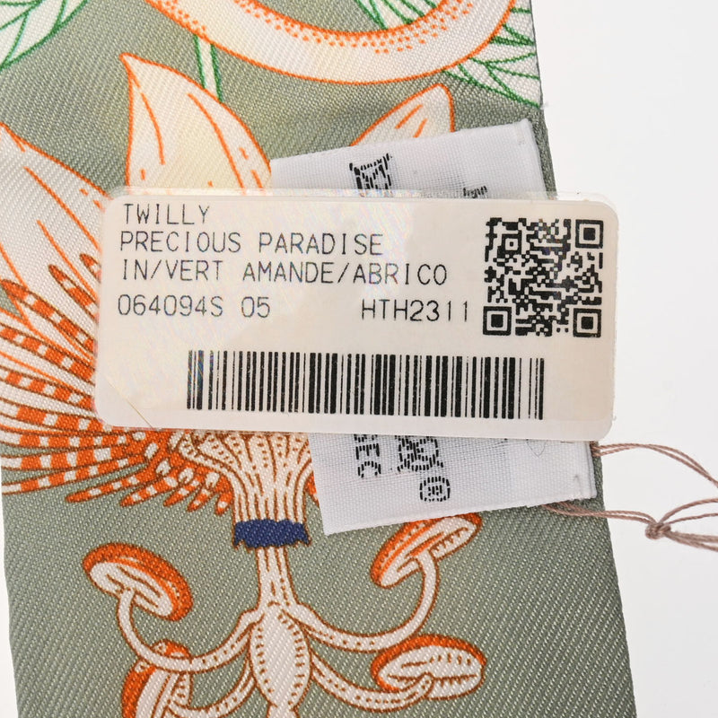 HERMES エルメス ツイリー PRECIOUS PARADISE ヴェールアマンド 064094S レディース シルク100％ スカーフ 未使用 銀蔵