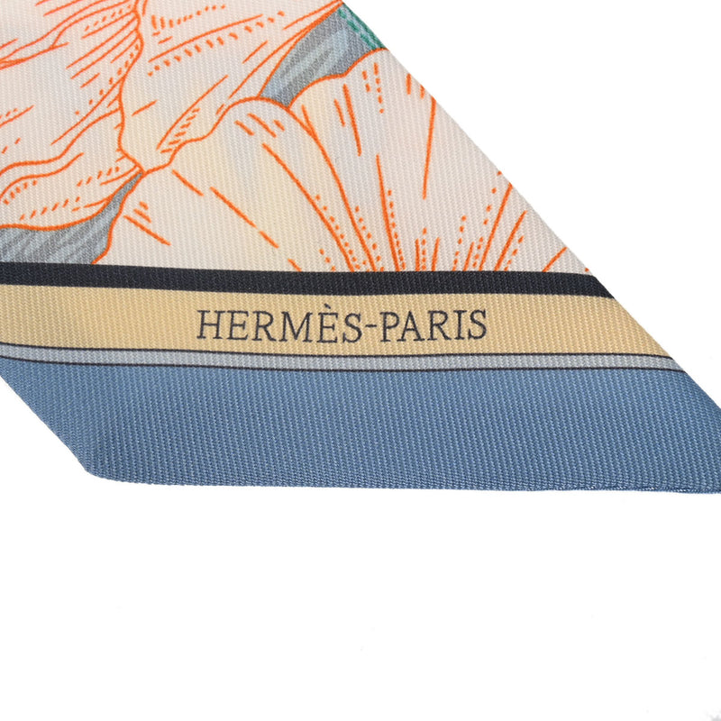 HERMES エルメス ツイリー PRECIOUS PARADISE ヴェールアマンド 064094S レディース シルク100％ スカーフ 未使用 銀蔵