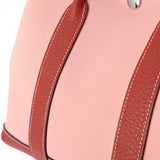 HERMES エルメス ガーデンパーティ TPM トート ローズサクラ T刻印(2015年頃) レディース トワルオフィシエ ネゴンダ ハンドバッグ Aランク 中古 銀蔵