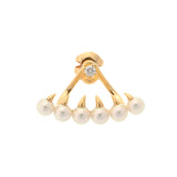 TASAKI タサキ デインジャー ガルパー パール ダイヤ 片耳 レディース K18イエローゴールド YG ピアス Aランク 中古 銀蔵