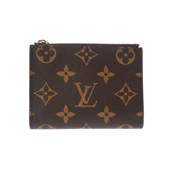 LOUIS VUITTON ルイヴィトン モノグラム ポルトフォイユリサ ブラウン/ライラック M82415 レディース モノグラムキャンバス 二つ折り財布 新同 中古 銀蔵