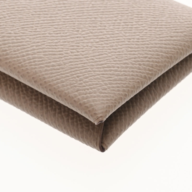 HERMES エルメス カルヴィ エトゥープ B刻印(2023年頃) ユニセックス エプソン カードケース 新同 中古 銀蔵