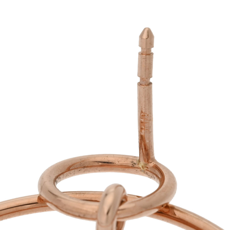 HERMES エルメス ループ レディース K18ピンクゴールド PG ピアス Aランク 中古 銀蔵