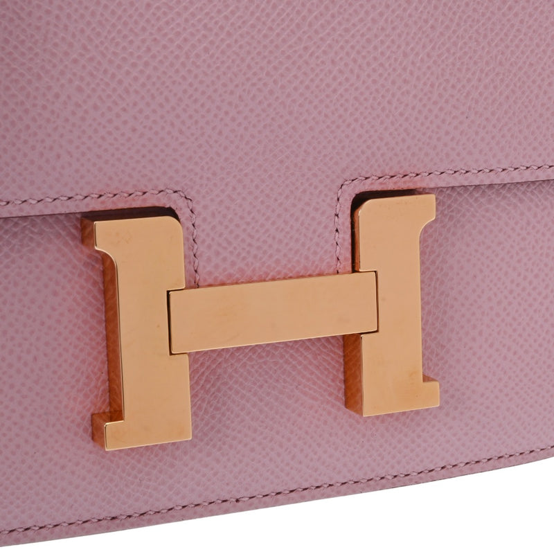 HERMES エルメス コンスタンス ミニ 18 ピンク U刻印(2022年頃) レディース ヴォーエプソン ショルダーバッグ Aランク 中古 銀蔵