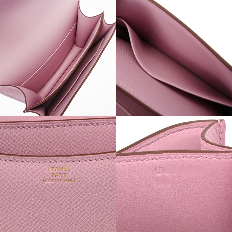 HERMES エルメス コンスタンス ミニ 18 ピンク U刻印(2022年頃) レディース ヴォーエプソン ショルダーバッグ Aランク 中古 銀蔵