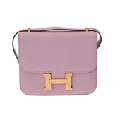 HERMES エルメス コンスタンス ミニ 18 ピンク U刻印(2022年頃) レディース ヴォーエプソン ショルダーバッグ Aランク 中古 銀蔵