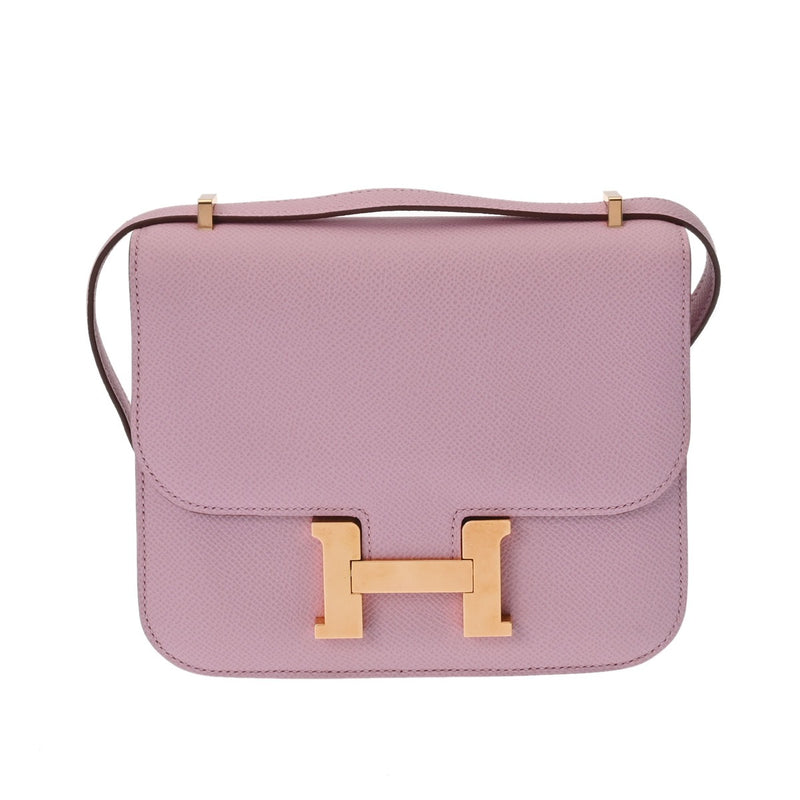 HERMES エルメス コンスタンス ミニ 18 ピンク U刻印(2022年頃) レディース ヴォーエプソン ショルダーバッグ Aランク 中古 銀蔵