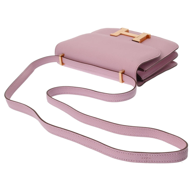 HERMES エルメス コンスタンス ミニ 18 ピンク U刻印(2022年頃) レディース ヴォーエプソン ショルダーバッグ Aランク 中古 銀蔵