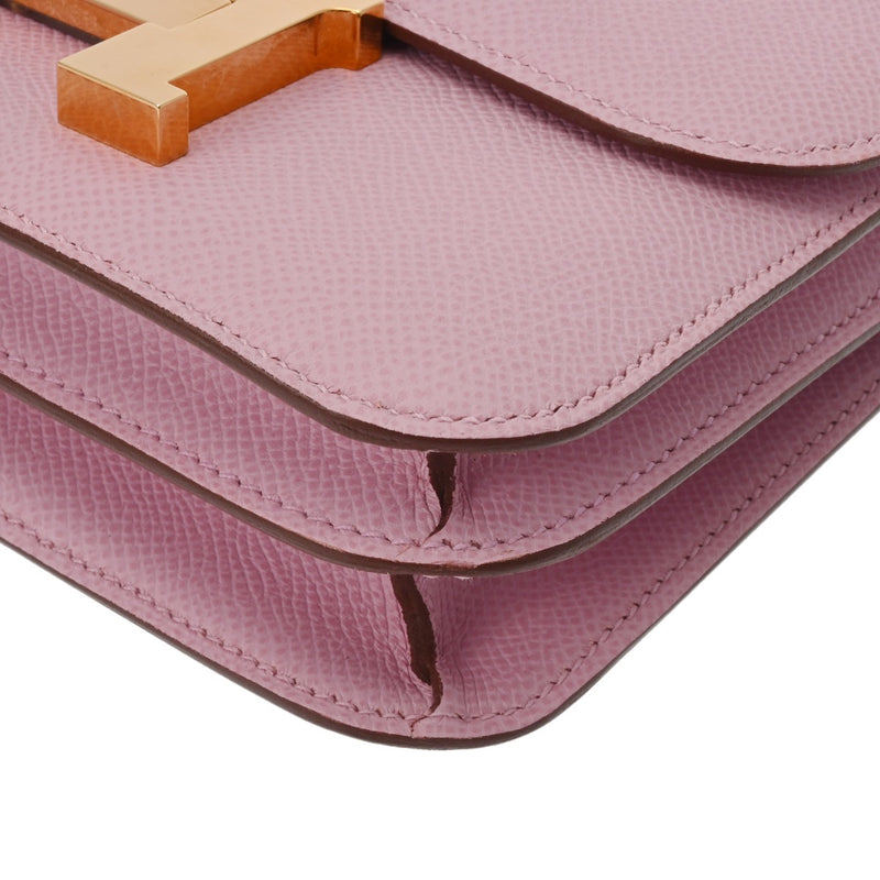 HERMES エルメス コンスタンス ミニ 18 ピンク U刻印(2022年頃) レディース ヴォーエプソン ショルダーバッグ Aランク 中古 銀蔵