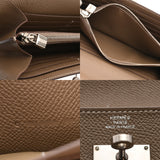 HERMES エルメス ケリーウォレット  エトゥープ C刻印(2018年頃) レディース ヴォーエプソン 長財布 ABランク 中古 銀蔵