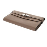 HERMES エルメス ケリーウォレット  エトゥープ C刻印(2018年頃) レディース ヴォーエプソン 長財布 ABランク 中古 銀蔵