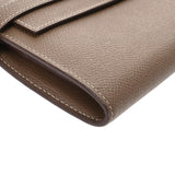 HERMES エルメス ケリーウォレット  エトゥープ C刻印(2018年頃) レディース ヴォーエプソン 長財布 ABランク 中古 銀蔵