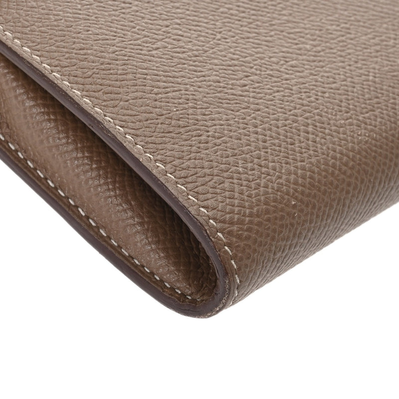 HERMES エルメス ケリーウォレット  エトゥープ C刻印(2018年頃) レディース ヴォーエプソン 長財布 ABランク 中古 銀蔵