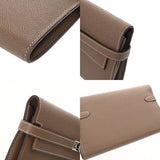 HERMES エルメス ケリーウォレット  エトゥープ C刻印(2018年頃) レディース ヴォーエプソン 長財布 ABランク 中古 銀蔵