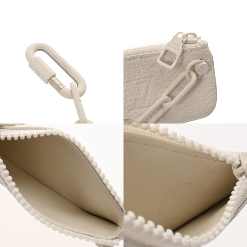 LOUIS VUITTON ルイヴィトン モノグラム ポシェット クレ ヴァージルアブロー 白 M67451 ユニセックス レザー コインケース Aランク 中古 銀蔵