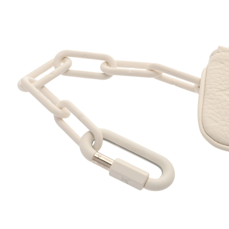 LOUIS VUITTON ルイヴィトン モノグラム ポシェット クレ ヴァージルアブロー 白 M67451 ユニセックス レザー コインケース Aランク 中古 銀蔵