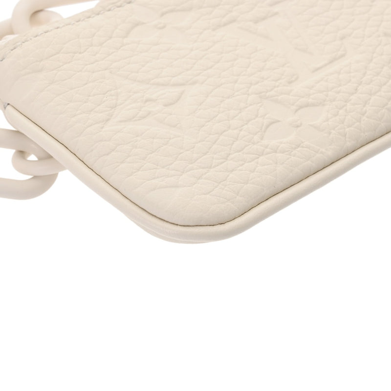 LOUIS VUITTON ルイヴィトン モノグラム ポシェット クレ ヴァージルアブロー 白 M67451 ユニセックス レザー コインケース Aランク 中古 銀蔵