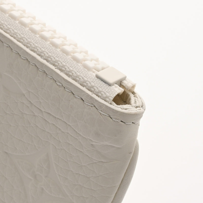 LOUIS VUITTON ルイヴィトン モノグラム ポシェット クレ ヴァージルアブロー 白 M67451 ユニセックス レザー コインケース Aランク 中古 銀蔵