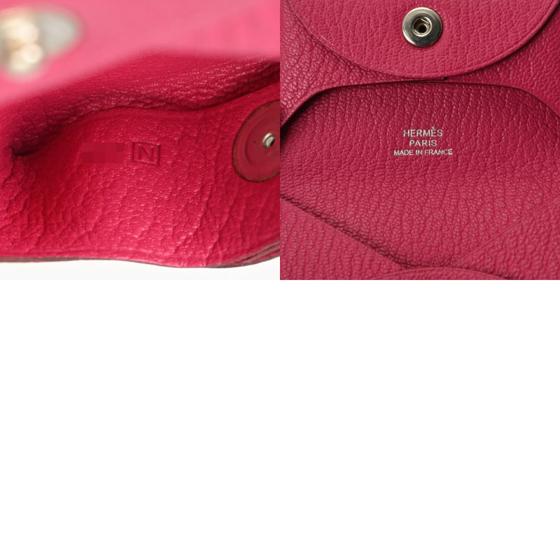 HERMES エルメス バスティア ピンク □N刻印(2010年頃) レディース シェーブル コインケース ABランク 中古 銀蔵