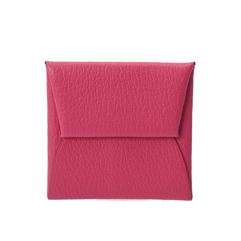 HERMES エルメス バスティア ピンク □N刻印(2010年頃) レディース シェーブル コインケース ABランク 中古 銀蔵