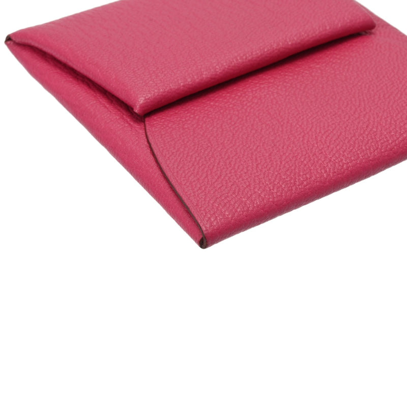 HERMES エルメス バスティア ピンク □N刻印(2010年頃) レディース シェーブル コインケース ABランク 中古 銀蔵