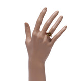 VAN CLEEF & ARPELS ヴァンクリーフ＆アーペル ヴィンテージ アルハンブラ タイガーアイ 9.5号 レディース K18イエローゴールド YG リング・指輪 Aランク 中古 銀蔵
