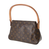 LOUIS VUITTON ルイヴィトン モノグラム ミニ ルーピング ブラウン M51147 レディース モノグラムキャンバス セミショルダーバッグ Bランク 中古 銀蔵