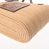 LOEWE ロエベ スクエア バスケットバッグ ベージュ/ブラウン レディース パームリーフ/レザー かごバッグ・バスケット ABランク 中古 銀蔵