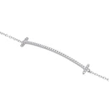 TIFFANY&Co. ティファニー Tスマイル ブレスレット スモール ダイヤ レディース K18ホワイトゴールド WG ブレスレット Aランク 中古 銀蔵