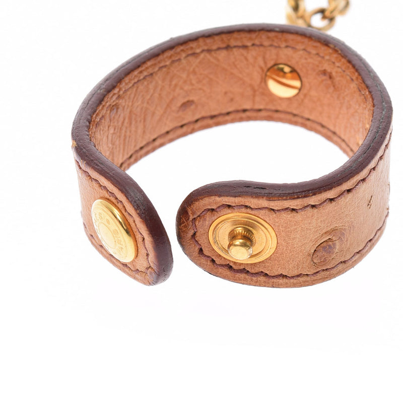 HERMES エルメス グローブホルダー チェスナッツ ユニセックス オーストリッチ ブランド小物 ABランク 中古 銀蔵