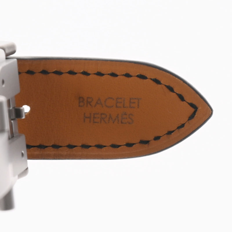 HERMES エルメス Hウォッチ HH5.841 メンズ チタン/革 腕時計 自動巻き グレー文字盤 新品 銀蔵