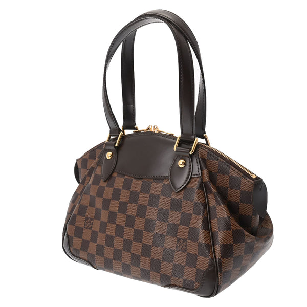 LOUIS VUITTON ルイヴィトン ダミエ ヴェローナ PM ブラウン N41117 レディース ダミエキャンバス ハンドバッグ Aランク 中古 銀蔵