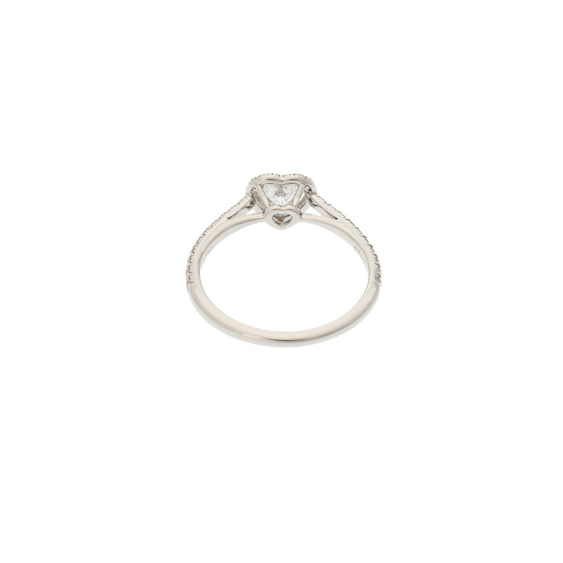 TIFFANY&Co. ティファニー ソレスト  ハートシェイプダイヤ0.39ct ハーフエタニティ #12 12号 レディース Pt950プラチナ リング・指輪 Aランク 中古 銀蔵