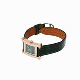 エルメス Hウォッチ ダイヤベゼル HH4.272　730/ZZ65 マラカイト レディース 腕時計 クォーツ 銀蔵