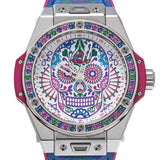 HUBLOT ウブロ ビックバン ワンクリック カラベラ 100本限定 465.SX.2090.VR.1299.MEX18 メンズ SS/ラバー 腕時計 自動巻き Aランク 中古 銀蔵