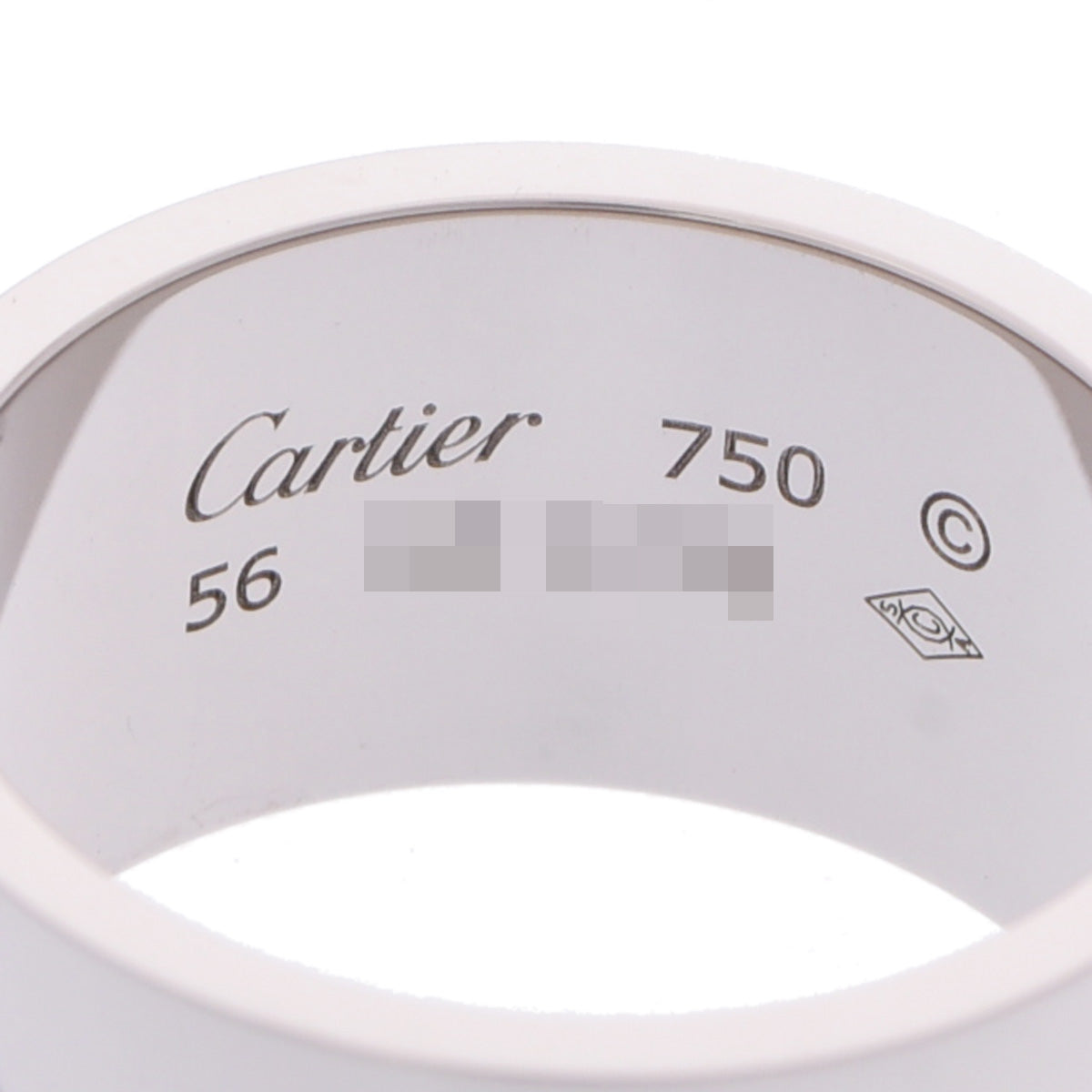 カルティエハイラブリング #56 レディース K18ホワイトゴールド リング