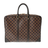 LOUIS VUITTON ルイヴィトン ダミエ ポルトドキュマン ヴォワヤージュ ブラウン N41124 メンズ ダミエキャンバス ビジネスバッグ Aランク 中古 銀蔵