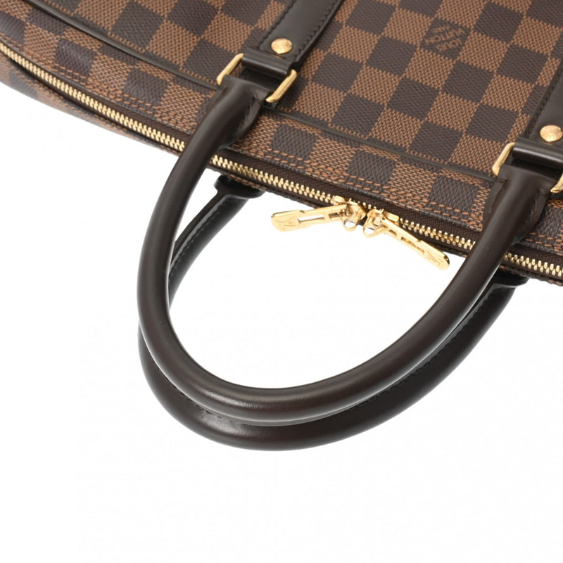 LOUIS VUITTON ルイヴィトン ダミエ ポルトドキュマン ヴォワヤージュ ブラウン N41124 メンズ ダミエキャンバス ビジネスバッグ Aランク 中古 銀蔵