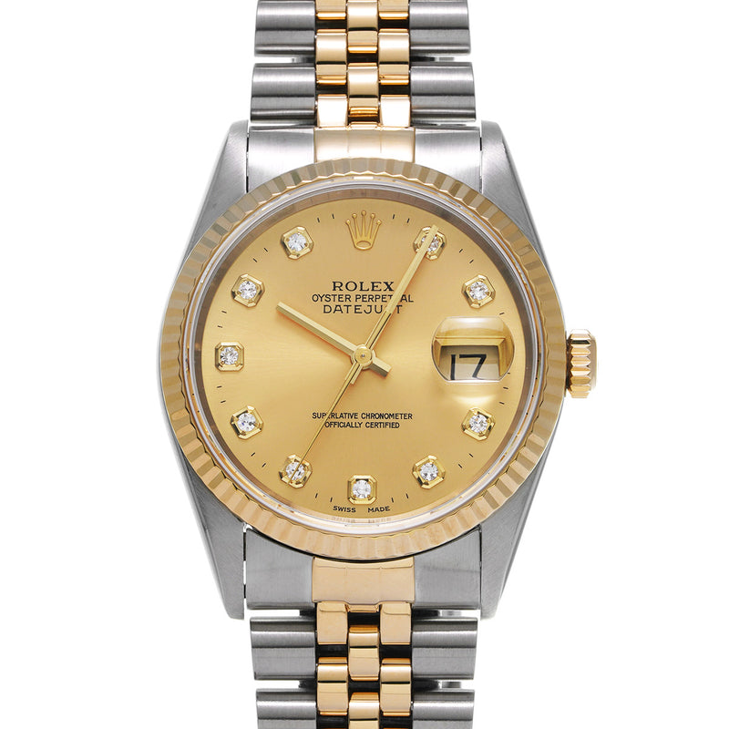 ROLEX ロレックス デイトジャスト 10Pダイヤ 16233G メンズ 腕時計 自動巻き Aランク 中古 銀蔵