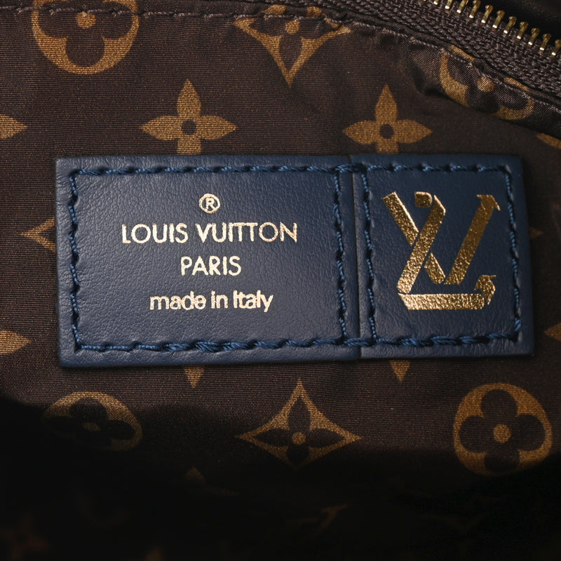 LOUIS VUITTON ルイヴィトン モノグラム LVピロー スピーディ 25 2WAY ブルー M21061 レディース リサイクルメタリックナイロン ハンドバッグ 新同 中古 銀蔵